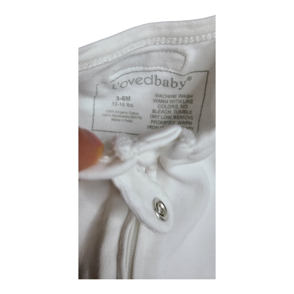 L'ovedbaby organic zipper footie white & lavender | Snap Footie Eggplant-Stone - Picture 6 of 16